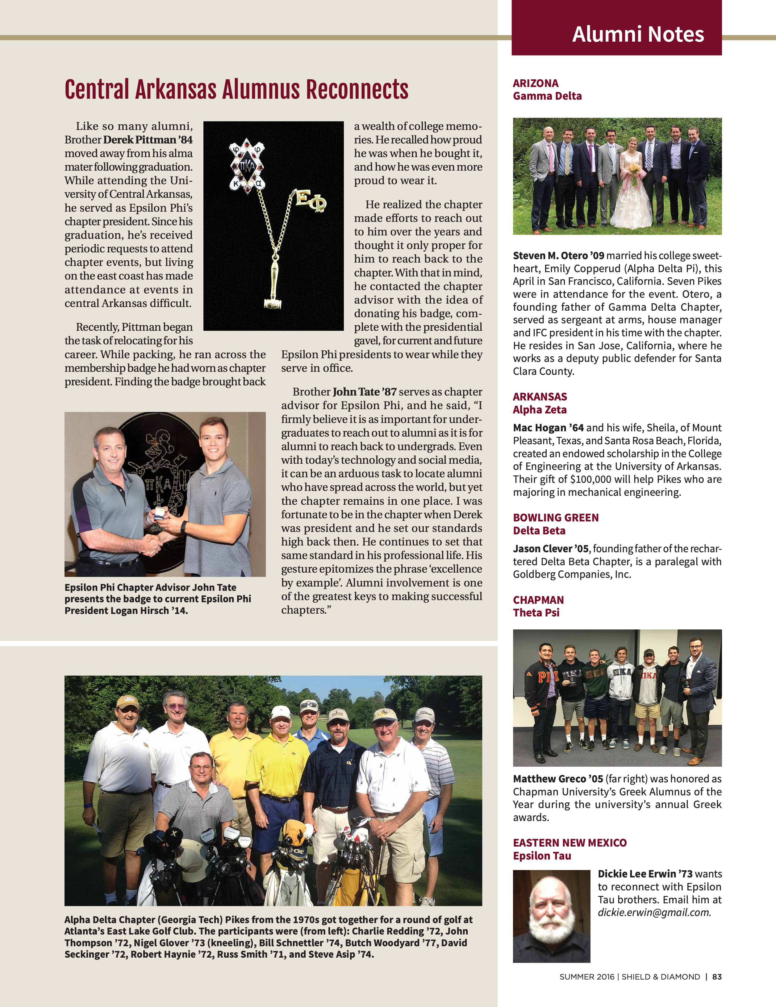 Central Arkansas Alumnus Reconnects